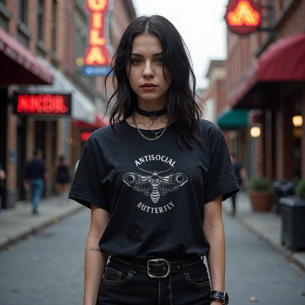 AntiSocial Butterfly Black T-Shirt